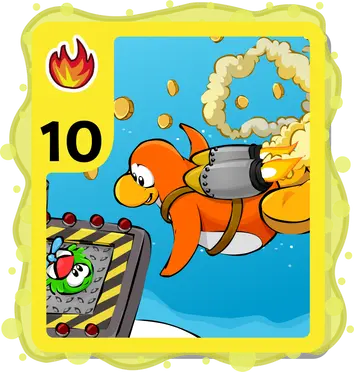 Green Puffles In Jet Pack Adventure