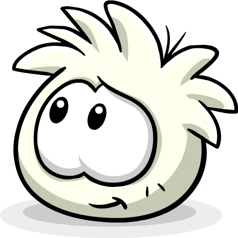 White Puffle sticker 1