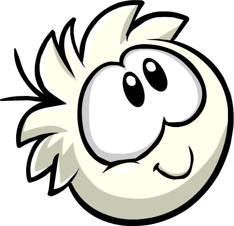 White Puffle sticker 2